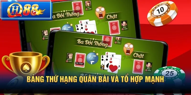 Bảng thứ hạng quân bài và tổ hợp mạnh